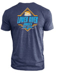 LRJ - Boat Life Men's Premium Crew Tee - Midnight Navy/Orange