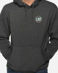 LRJ Boat Life Unisex Pullover Hoodie - Charcoal Heather/Orange