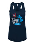 LRJ - 15 Year Anniversary Ladies Racerback Tank - Navy