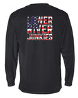 LRJ - USA Men's L/S 100% Poly Crew Tee - Black