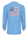 LRJ - USA Men's L/S 100% Poly Crew Tee - Columbia Blue