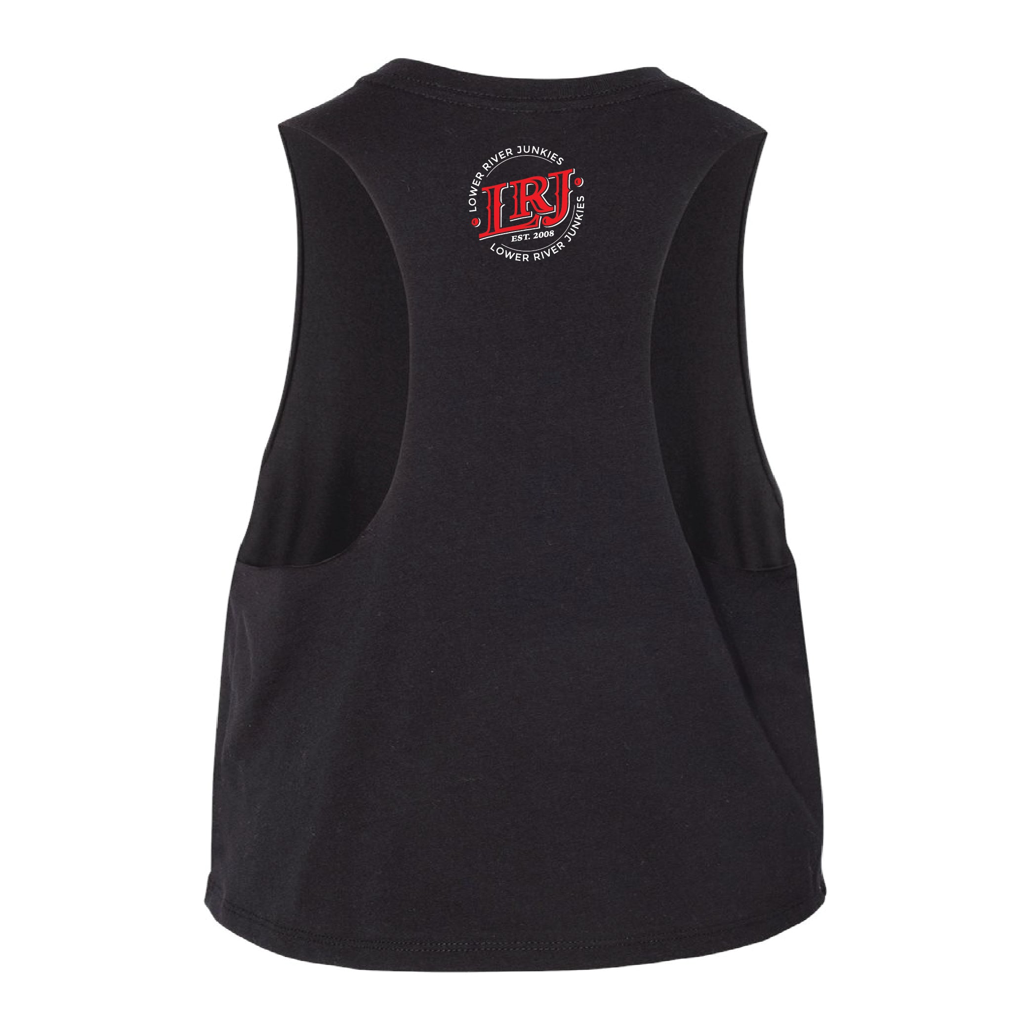 LRJ - USA Ladies Cropped Tank - Black