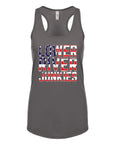 LRJ - USA Ladies Racerback Tank - Dark Grey