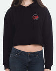 LRJ - America - Ladies Cropped Hoodie - Black