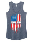 LRJ - America - Ladies Racerback Tank - Navy Frost