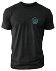 LRJ - Old School - Men's Premium Crew Tee - Wht/Blue Logo - Black