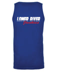 LRJ - Old School - Men's Premium Tank - Wht/Red Logo - Royal