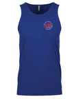 LRJ - Old School - Men's Premium Tank - Wht/Red Logo - Royal