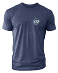 LRJ - Boat Life Men's Premium Crew Tee - Midnight Navy/Orange