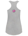 LRJ Retro Ladies Racerback Tank - Heather Grey / Pink