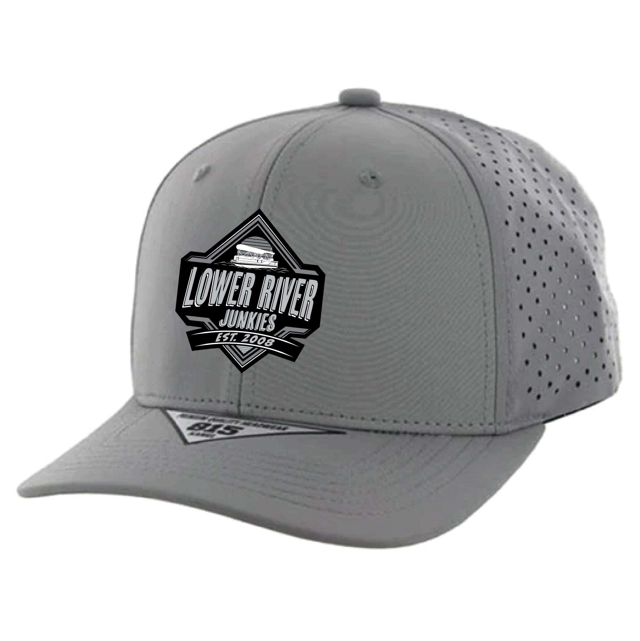 LRJ Boat Life - Hydro Moisture Wicking - Grey/Grey Patch - Curved Bill Hat