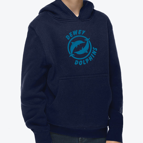 Dewey Dolphins - Youth Pullover Hoody  **PRE-ORDER**