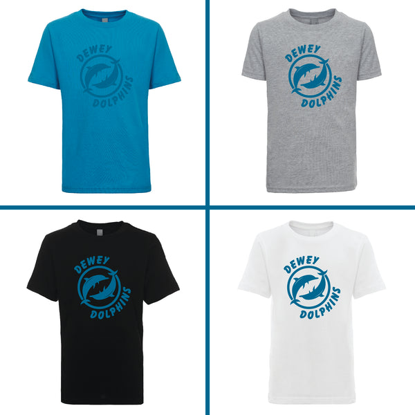 Dewey Dolphins - Youth Crew Tee  **PRE-ORDER**