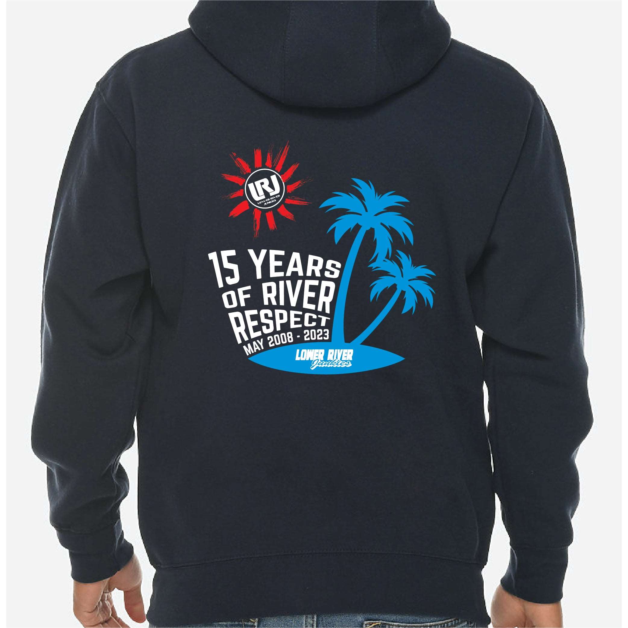 LRJ - 15 Year Anniversary Unisex Full-Zip Hoodie - Navy