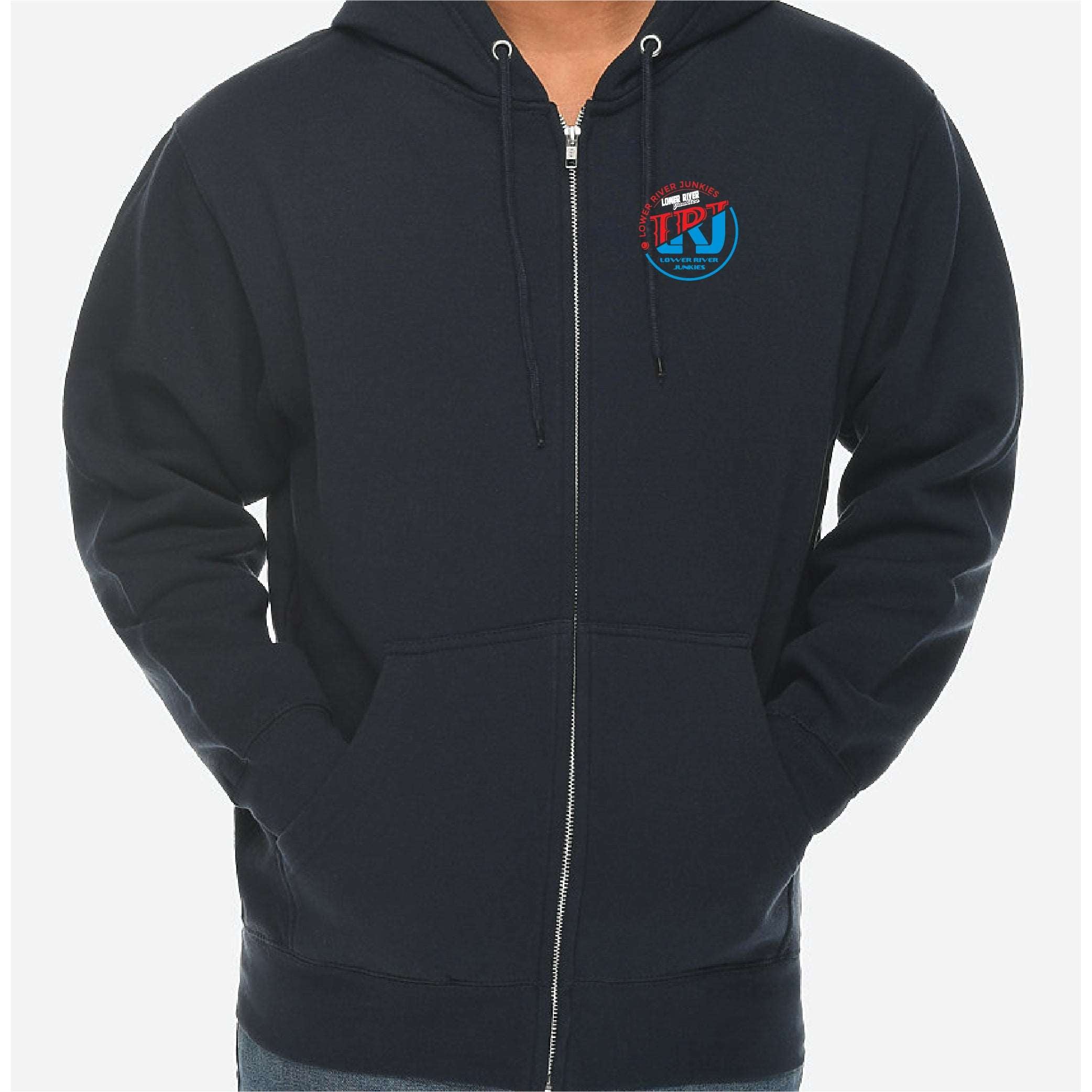 LRJ - 15 Year Anniversary Unisex Full-Zip Hoodie - Navy