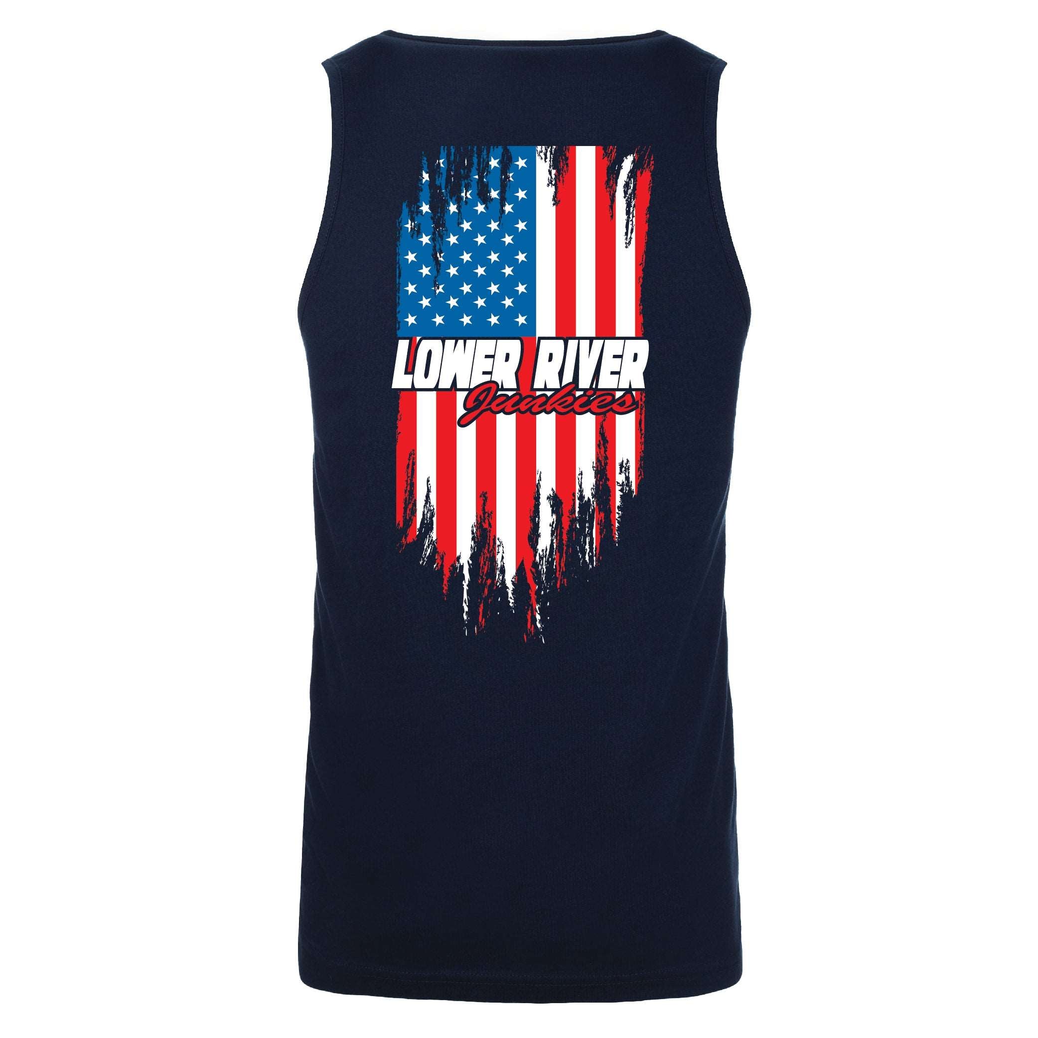 LRJ - America - Men's Premium Tank - Midnight Navy