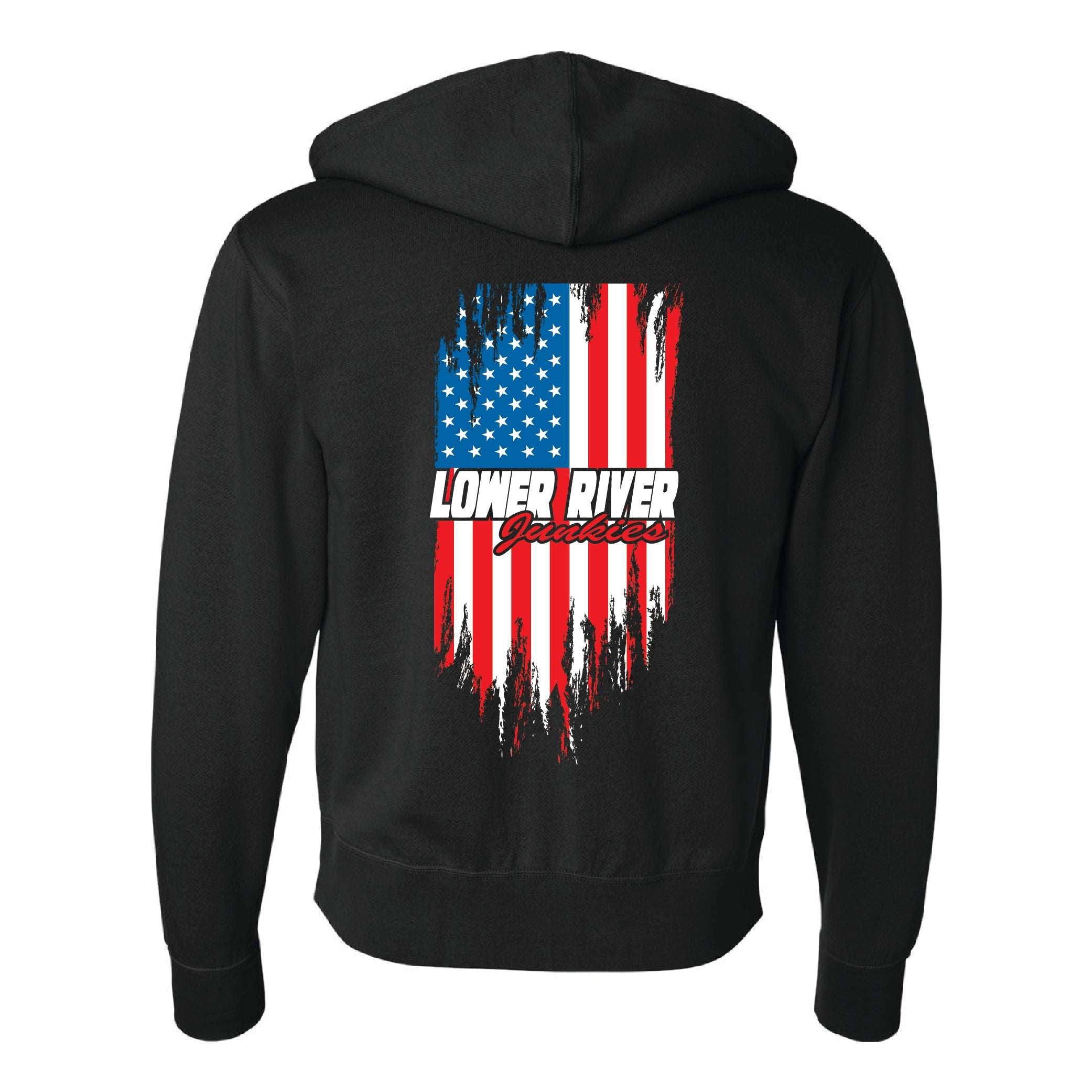 LRJ - America - Unisex Full-Zip Hoodie - Black