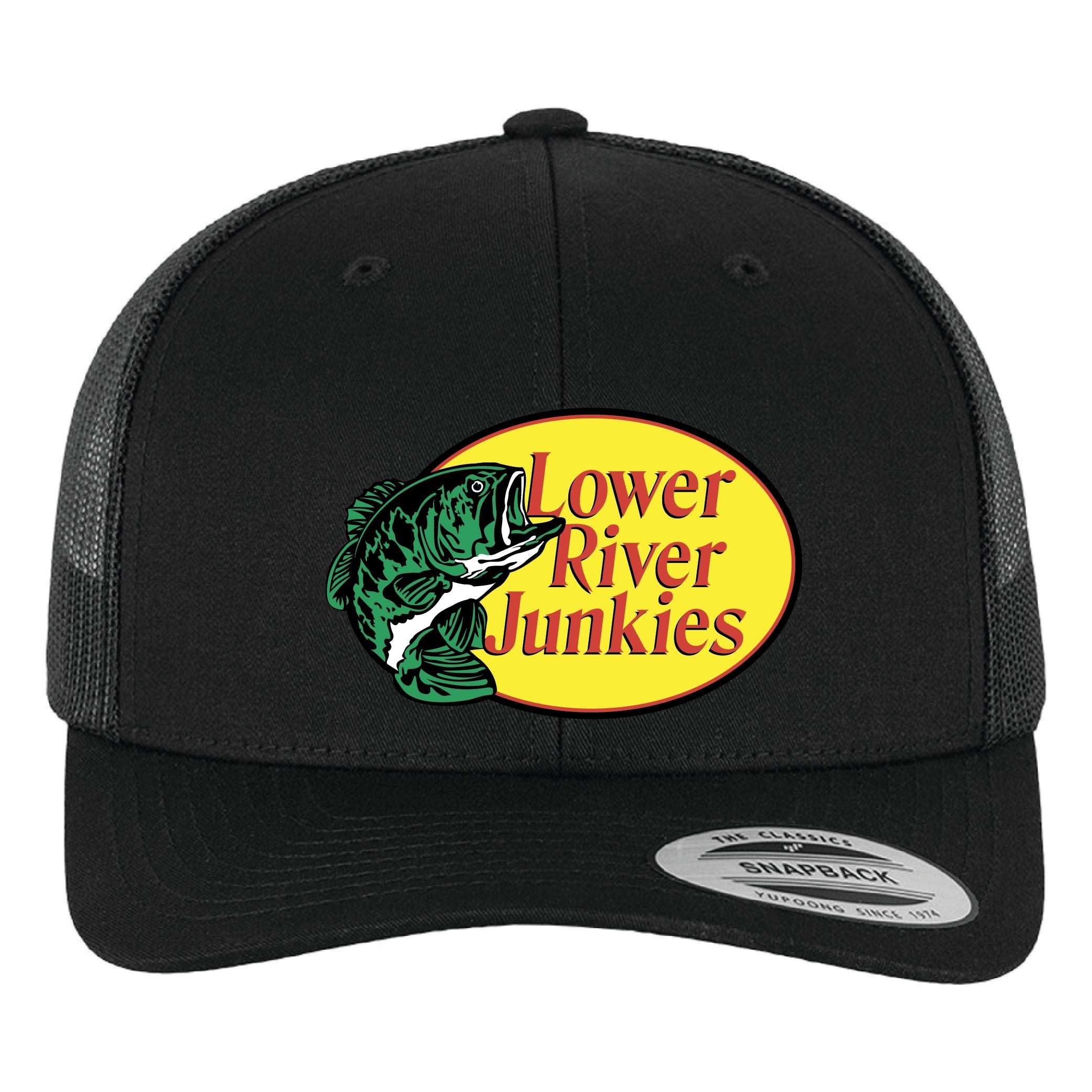 LRJ - Bass Patch - Curved Bill - Trucker Snapback Hats