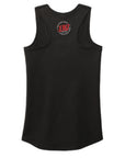LRJ - Old School - Ladies Racerback Tank - Wht/Red Logo - Black