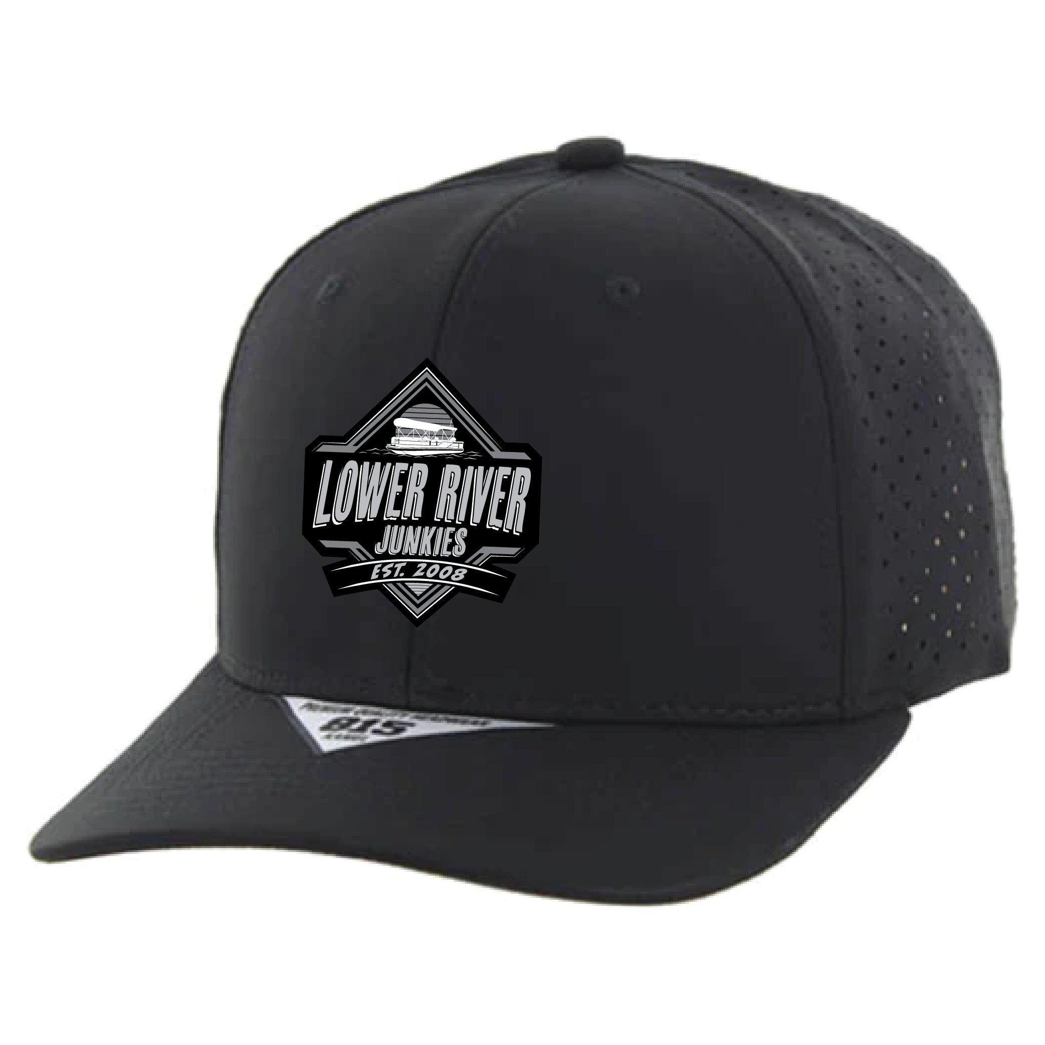 LRJ Boat Life - Hydro Moisture Wicking - Grey/Grey Patch - Curved Bill Hat