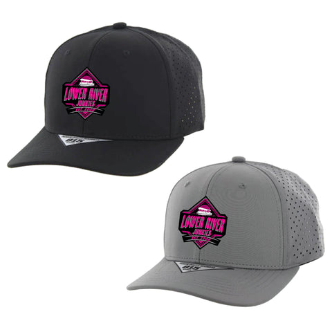 LRJ Boat Life - Hydro Moisture Wicking - Pink/Pink Patch - Curved Bill Hat