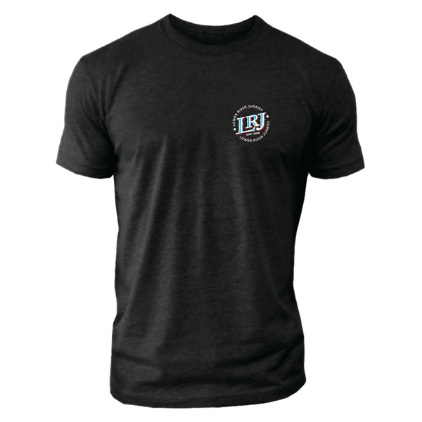 LRJ - Boat Life Men's Premium Crew Tee - Black/Red
