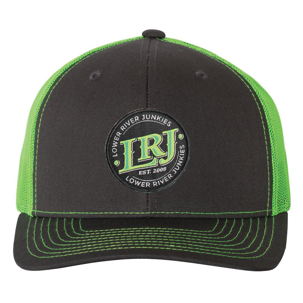 LRJ Woven Patch Curved Bill Trucker Hat - Snapback