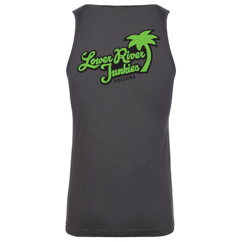 LRJ Retro Men's Premium Tank - Heavy Metal / Lime
